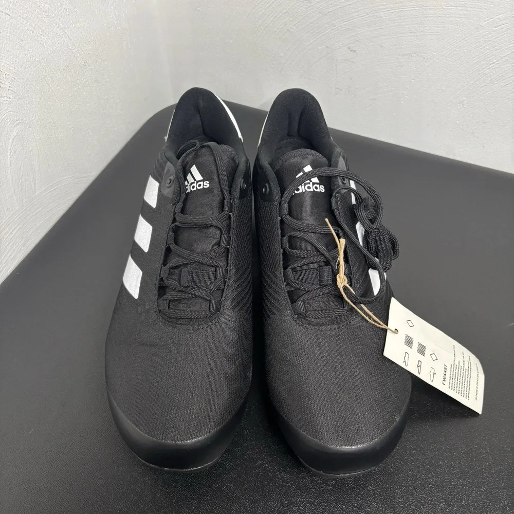 Adidas The Road Shoe Cycling Shoes‎ Black White Mens Size  6 Women's 7 NWOB New